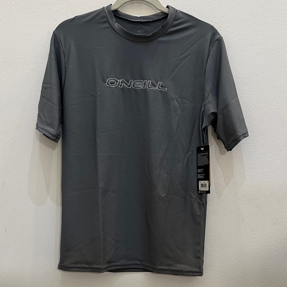 O'Neill Men's Charcoal Short Sleeve Rash Guard - Picture 1 of 5